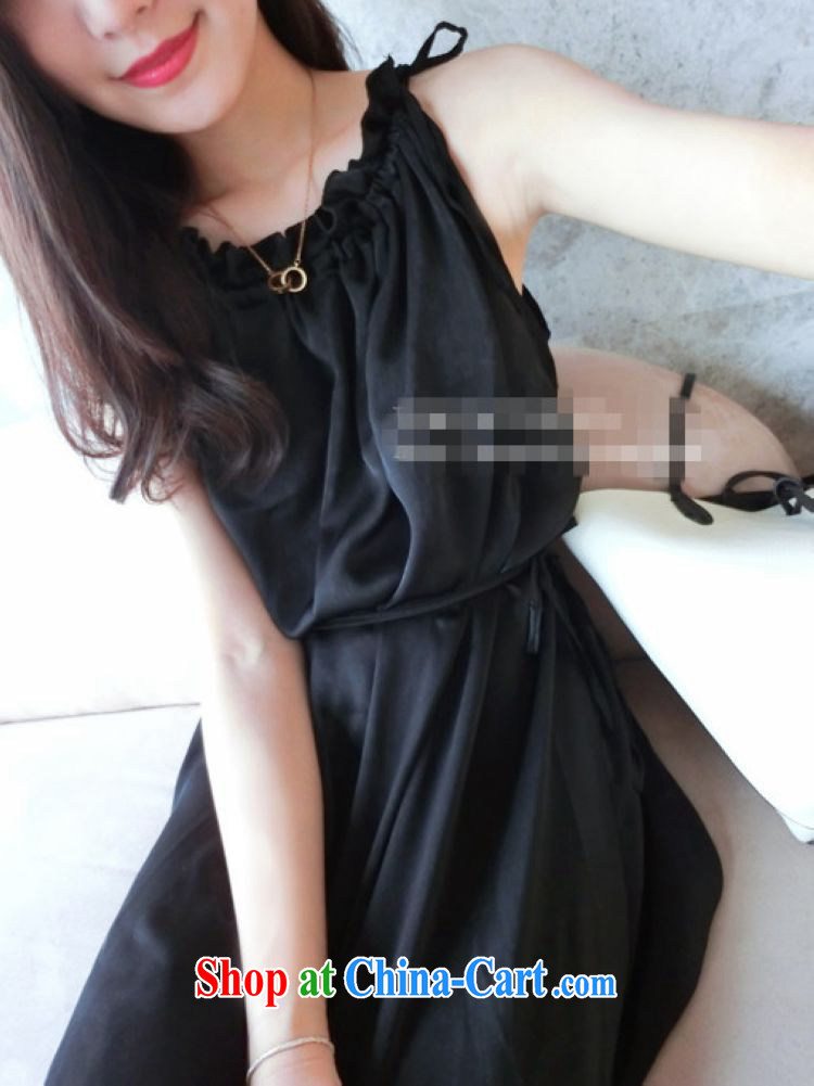 Flexible early summer 2015, focusing on the younger sister, female thick mm loose video thin GALLUS DRESS sleeveless dresses 200 jack to wear black XXXL pictures, price, brand platters! Elections are good character, the national distribution, so why buy now enjoy more preferential! Health