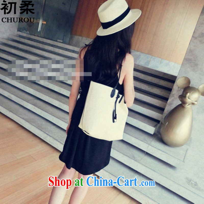 Flexible early summer 2015, focusing on the younger sister, female thick mm loose video thin GALLUS DRESS sleeveless dresses 200 jack to wear black XXXL early, Sophie (CHUROU), and, on-line shopping