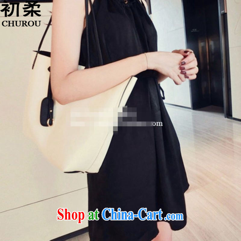 Flexible early summer 2015, focusing on the younger sister, female thick mm loose video thin GALLUS DRESS sleeveless dresses 200 jack to wear black XXXL early, Sophie (CHUROU), and, on-line shopping