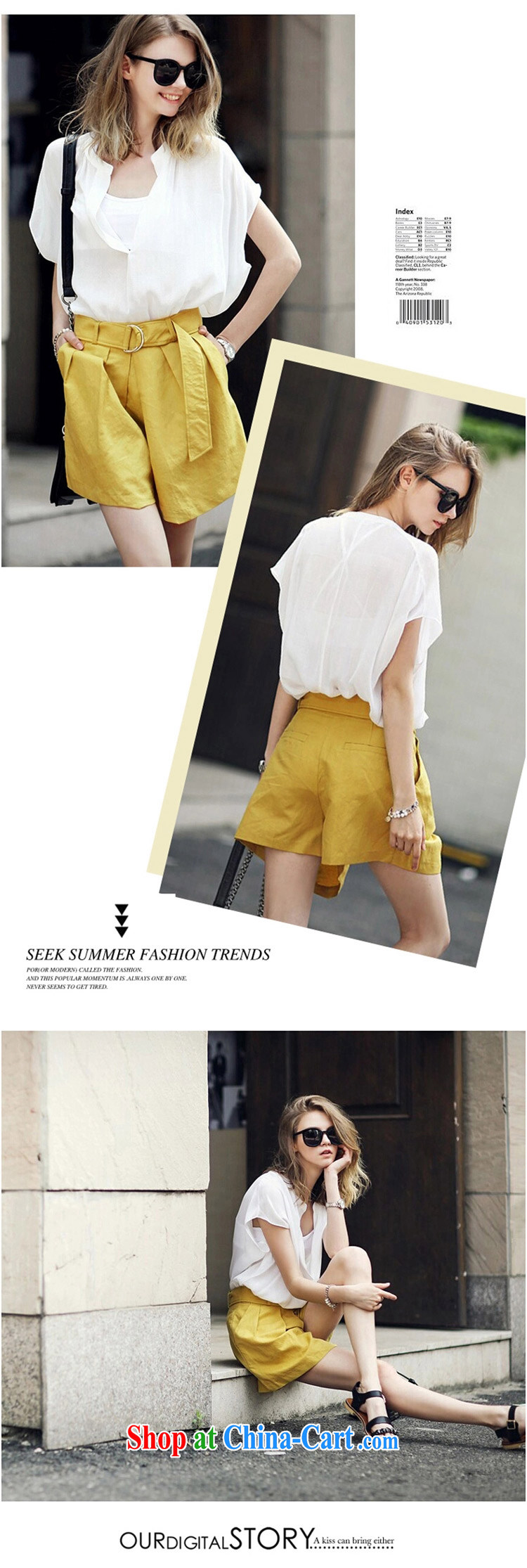 Tang year 2015 the United States and Europe, female summer new short-sleeved snow woven shirts loose two-piece white + Yellow/L 8111 XL 3 150 - 160 Jack left and right pictures, price, brand platters! Elections are good character, the national distribution, so why buy now enjoy more preferential! Health