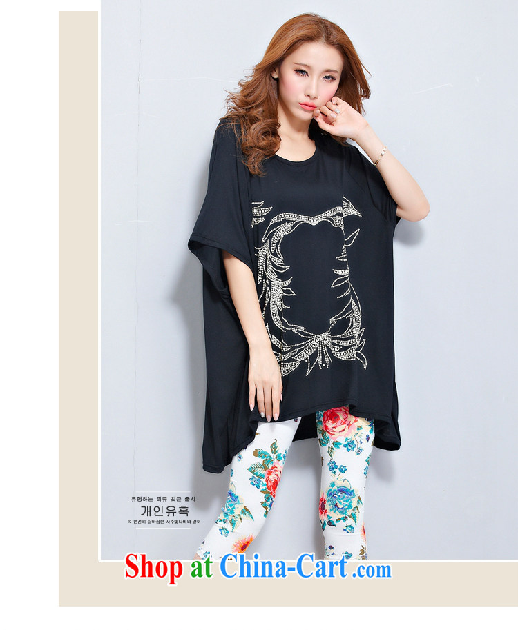 would like to heart Color cabinet 2015 summer Korean female bat T-shirt loose the code female, long stylish stamp short-sleeved large T pension DT black are code pictures, price, brand platters! Elections are good character, the national distribution, so why buy now enjoy more preferential! Health