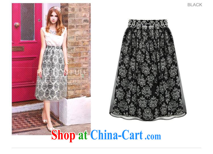 1000 if the FAT XL women summer 2015 New floral 100 hem skirt mm thick the root Sha graphics thin waist skirt elastic waist long skirt 912 white 4XL pictures, price, brand platters! Elections are good character, the national distribution, so why buy now enjoy more preferential! Health