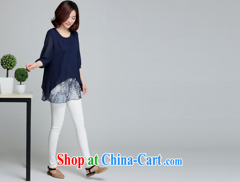 Connie Diane summer 2015 the new larger female female snow woven shirts XH 9217 Tibetan cyan 4 XL pictures, price, brand platters! Elections are good character, the national distribution, so why buy now enjoy more preferential! Health
