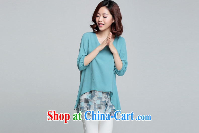 Connie Diane summer 2015 the new larger female female snow woven shirts XH 9217 Tibetan cyan 4 XL pictures, price, brand platters! Elections are good character, the national distribution, so why buy now enjoy more preferential! Health