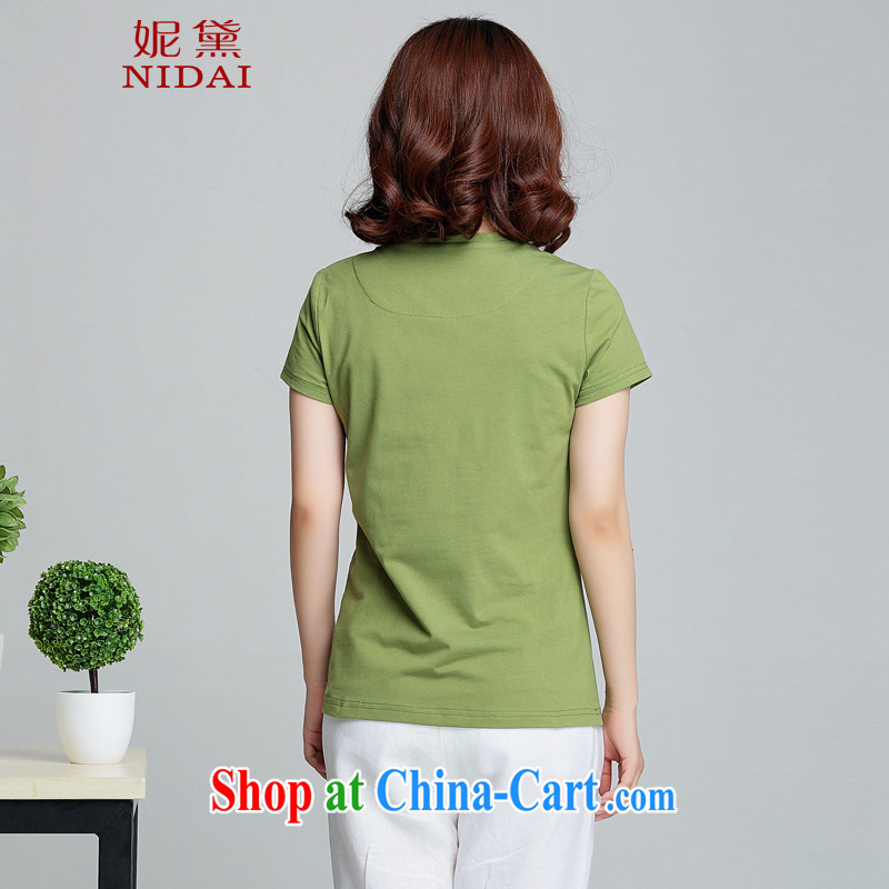 Connie Diane 2015 summer on the new larger female female T shirt XH 9375 Yulu Zirun Hemiaozhuang green 4 XL, Connie Diane (NIDAI), online shopping