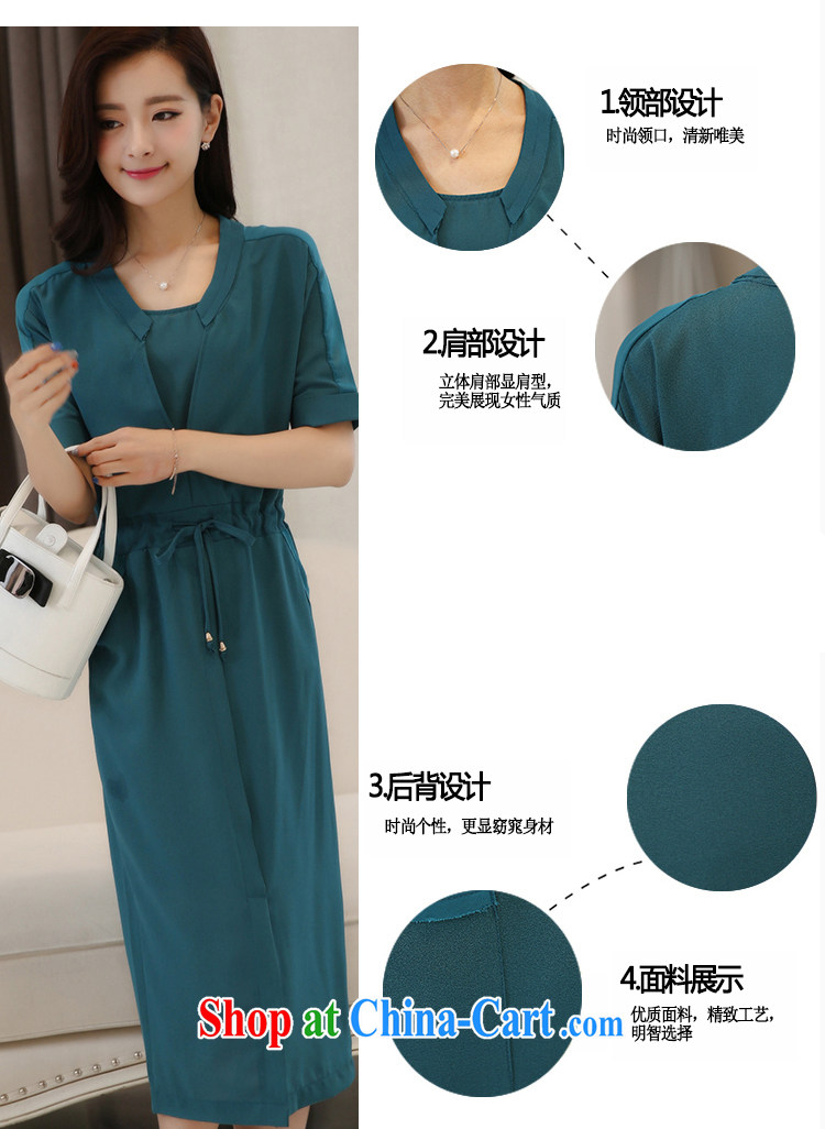 flower girl Isabelle 2015 new Korean commuter OL silk leave two solid color the code graphics thin, long dresses female D 1750 dark XXXL pictures, price, brand platters! Elections are good character, the national distribution, so why buy now enjoy more preferential! Health