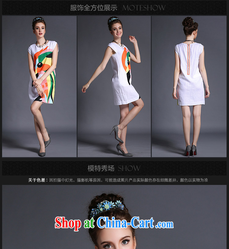 The cotton dress summer 2015 New Europe, larger female, long Graphics thin white 5XL (90 - 100 KG) pictures, price, brand platters! Elections are good character, the national distribution, so why buy now enjoy more preferential! Health
