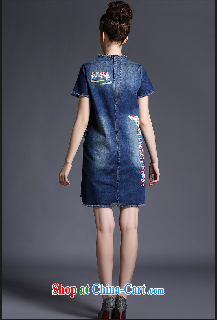 High-end 2015 summer new expertise in mm long, short-sleeved dresses in Europe and indeed the XL girls blue XXL (67 - 72 ) KG pictures, price, brand platters! Elections are good character, the national distribution, so why buy now enjoy more preferential! Health