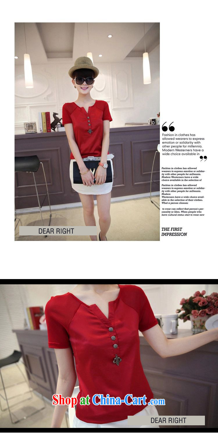 Diane affordable XL girls thick mm summer 2015 short-sleeved V collar T shirts and obesity sister loose solid T-shirt T-shirt female Red 4 XL (170 - 190 ) jack pictures, price, brand platters! Elections are good character, the national distribution, so why buy now enjoy more preferential! Health