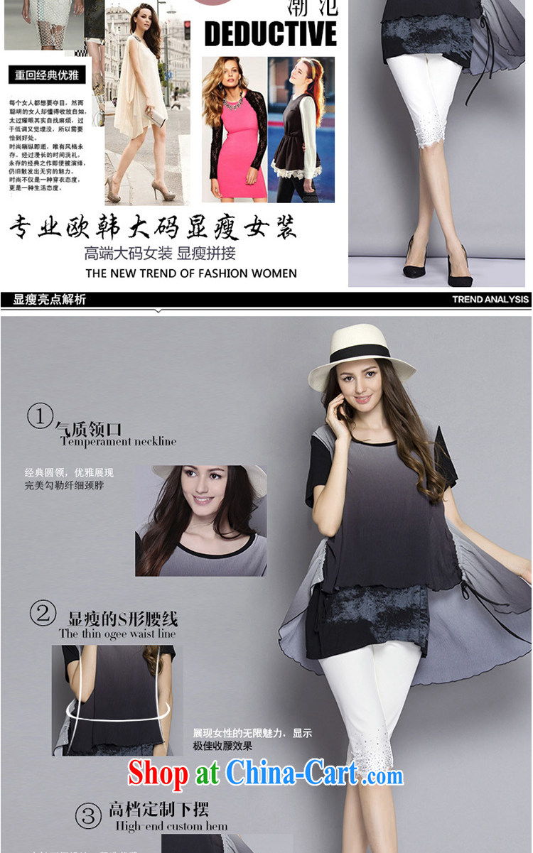 The Ting zhuangting 2015 summer break loose in Europe and America, the girls decorated in snow-woven stitching stamp short-sleeved dresses 217 black 5 XL pictures, price, brand platters! Elections are good character, the national distribution, so why buy now enjoy more preferential! Health