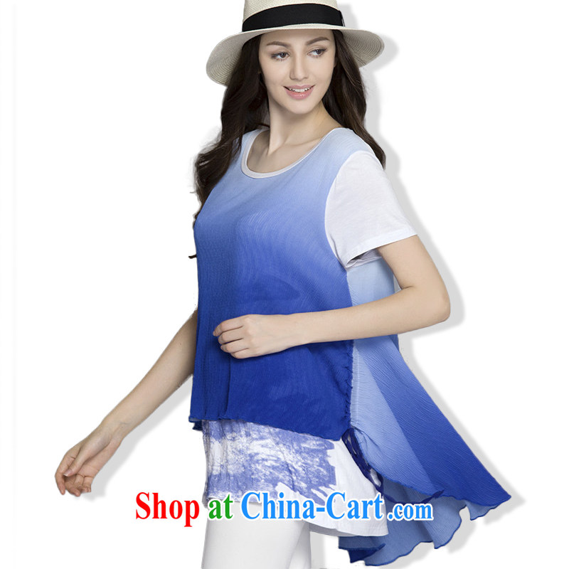 The Ting zhuangting 2015 summer break loose in Europe and America, the girls decorated in snow-woven stitching stamp short-sleeved dresses 217 black 5 XL, Ting (zhuangting), online shopping