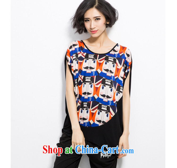 Eternal show the code women fat, Video thin T-shirt thick sister summer 2015 New MM thick stylish, classy stamp duty loose video thin short-sleeved T shirt black 3 XL pictures, price, brand platters! Elections are good character, the national distribution, so why buy now enjoy more preferential! Health