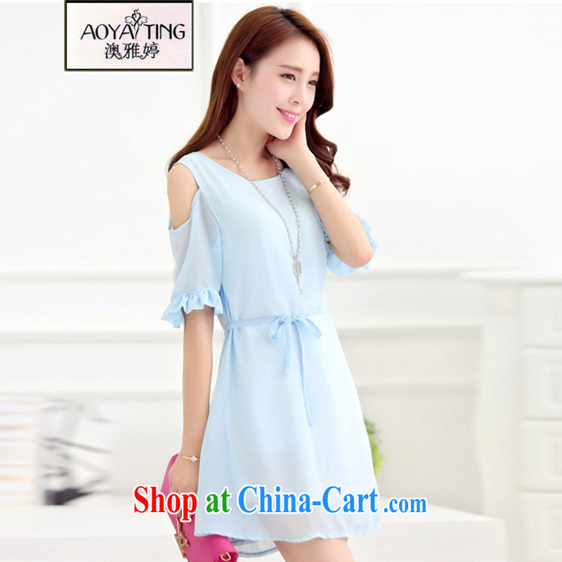 o Ya-ting 2015 New, and indeed increase, female summer thick mm video thin ice woven dresses female water blue 4 XL recommends that you 160 - 180 jack, O Ya-ting (aoyating), online shopping