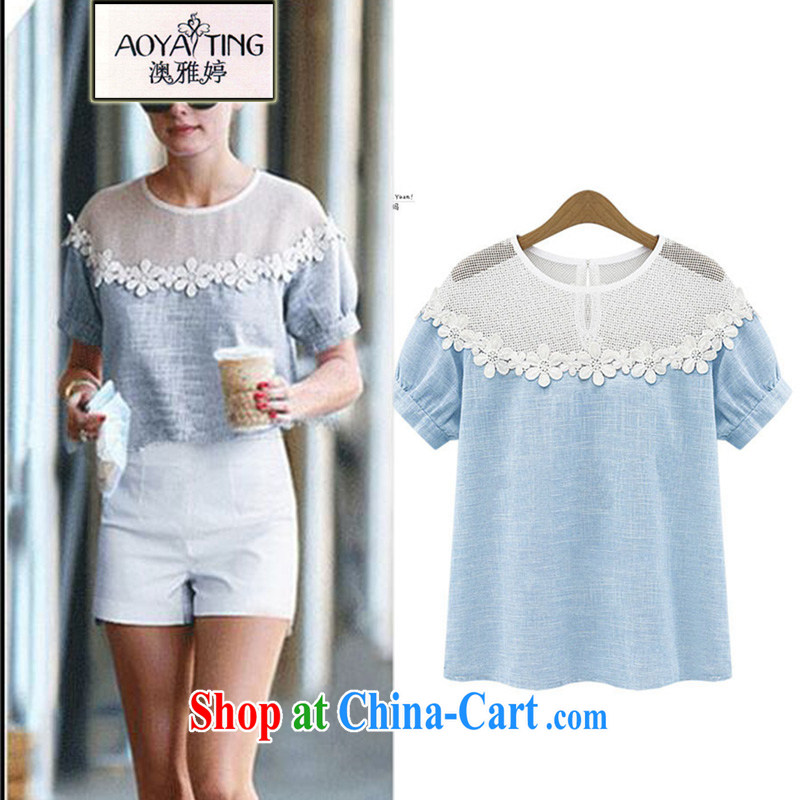o Ya-ting 2015 summer new, indeed the XL women mm thick lace cotton T-shirt loose short-sleeved shirt T girl picture color 3XL recommends that you 145 - 165 jack, O Ya-ting (aoyating), online shopping