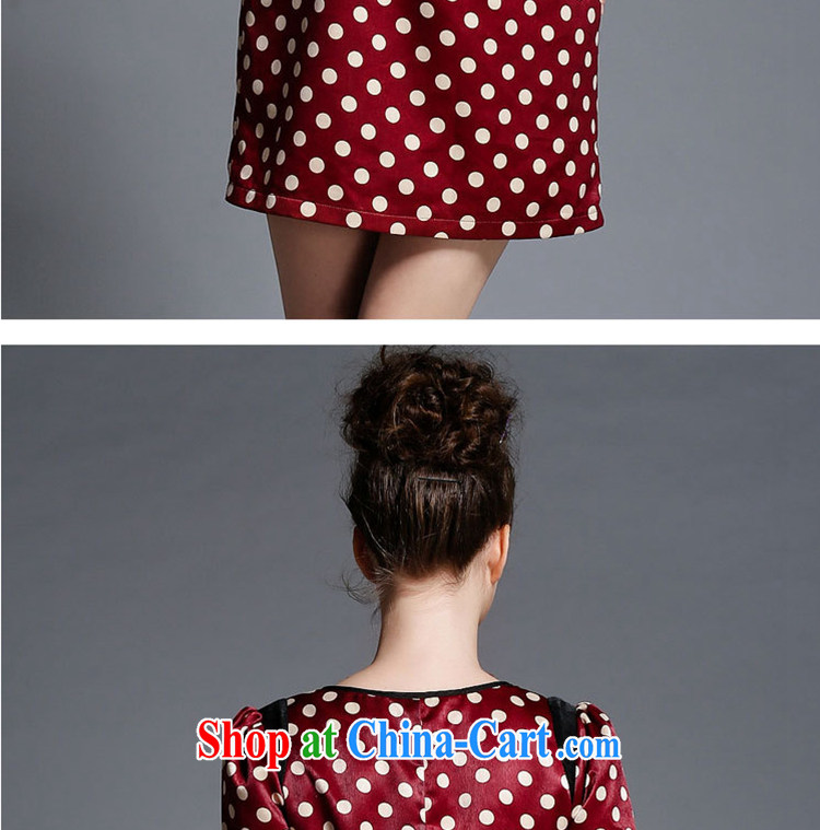 Replace-ting zhuangting 2015 summer new products in Europe and America, the female thick mm video thin stylish dot spell series dress 1862 picture color 5 XL pictures, price, brand platters! Elections are good character, the national distribution, so why buy now enjoy more preferential! Health