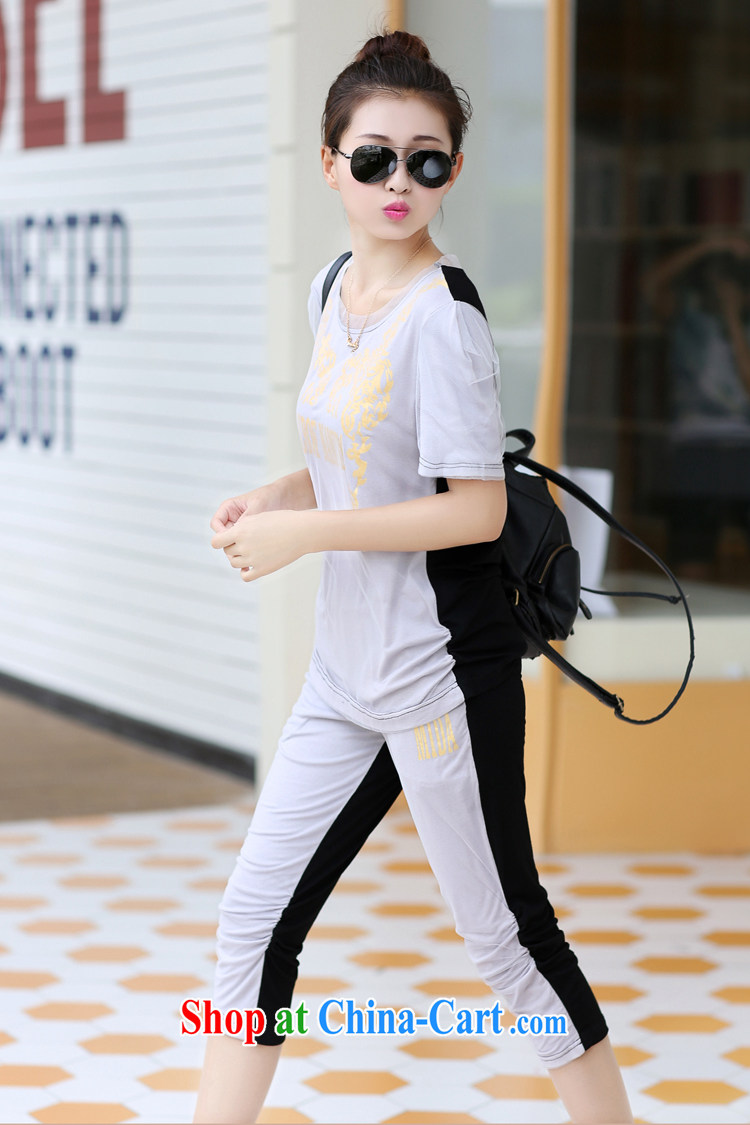 Van City, indeed increase, female fat mm summer thick sister Korean two-piece short sleeve kit 2015 new products, apparel package mail black 2 XL pictures, price, brand platters! Elections are good character, the national distribution, so why buy now enjoy more preferential! Health