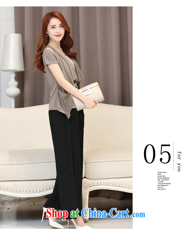 2015 summer new Korean Sports & Leisure package the code style trousers leave 3-Piece Women's clothes 1029 summer khaki XXXL pictures, price, brand platters! Elections are good character, the national distribution, so why buy now enjoy more preferential! Health