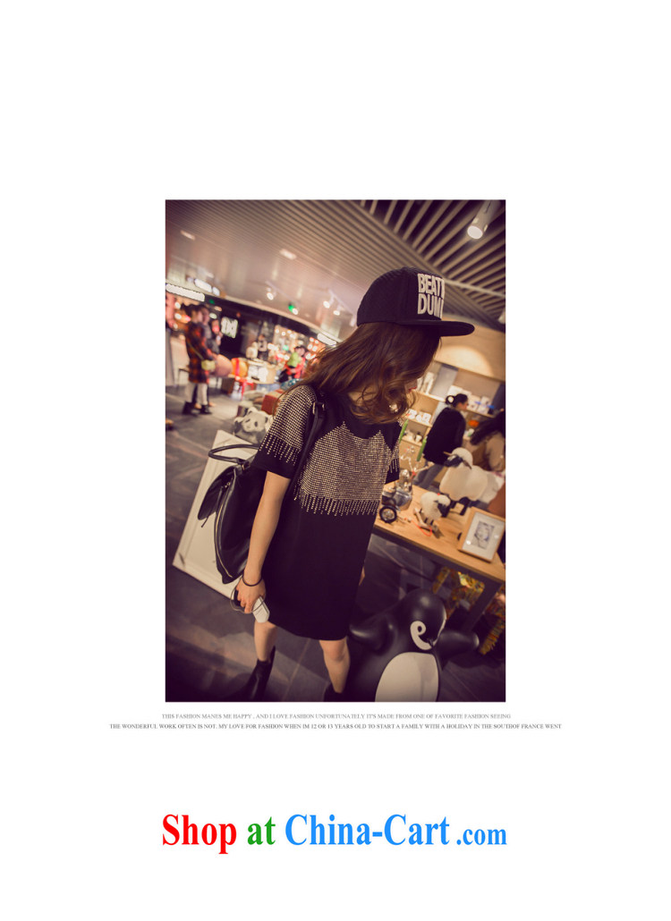 2015 Baoxinfu Korean American and European Class, hot, short-sleeved large, thick MM dresses girls in long T shirt 5126 black (parquet drilling) XXXL (160 - 200 ) jack pictures, price, brand platters! Elections are good character, the national distribution, so why buy now enjoy more preferential! Health
