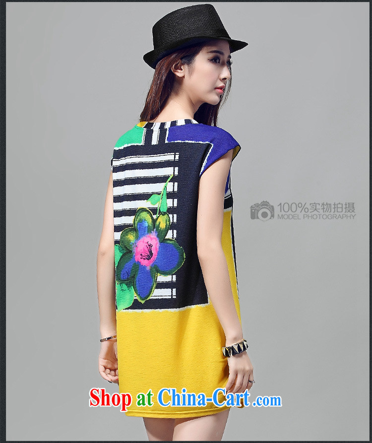 Magic of the 2015 summer new, thick, thick sister larger female graphics thin, knocked color stamp duty-dress suit 82,056 XXXXL pictures, price, brand platters! Elections are good character, the national distribution, so why buy now enjoy more preferential! Health