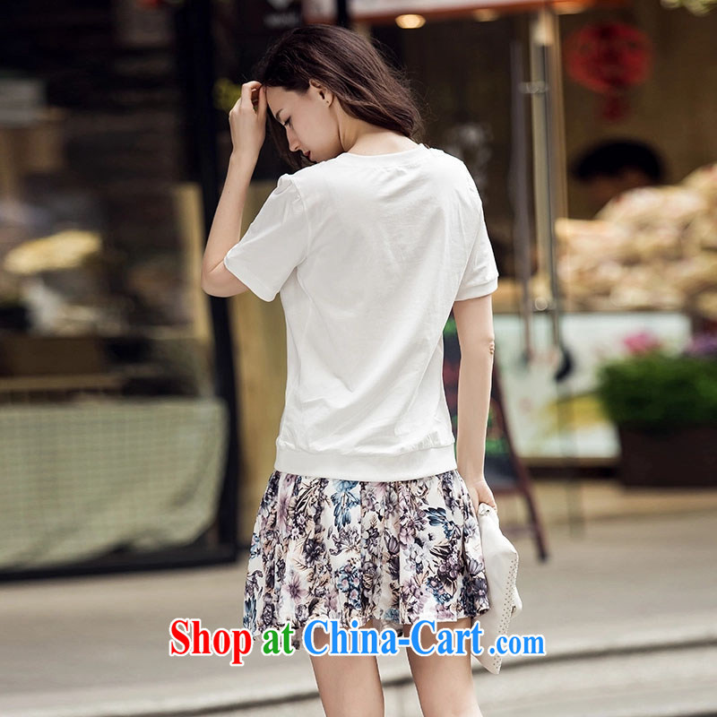 Yuan Bo summer new two-piece dresses in Europe and America, the female floral skirt set the color 777 5 XL 180 - 190 Jack left and right, Bo, and shopping on the Internet