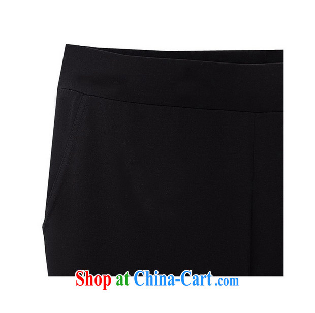 ZZ &FF 2015 new European site the Code women summer thick MM stretch Elastic waist 7 pants female black XXXXXL pictures, price, brand platters! Elections are good character, the national distribution, so why buy now enjoy more preferential! Health