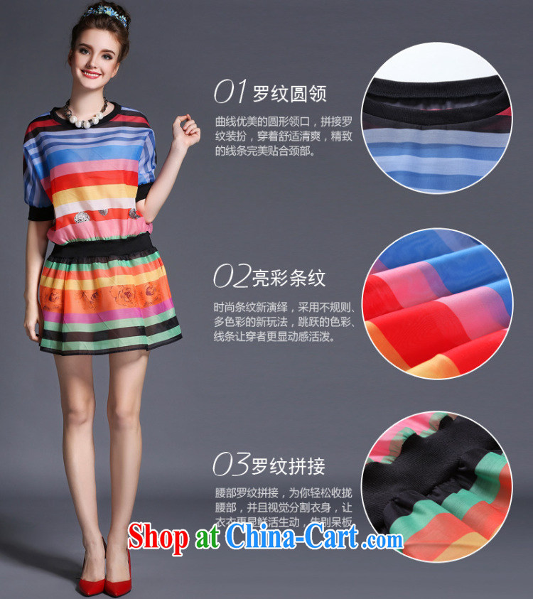 O'Neill could bring about 2015 in Europe and America, the female summer new thick mm stylish loose the code the waist stripes dress multi-colored XXL pictures, price, brand platters! Elections are good character, the national distribution, so why buy now enjoy more preferential! Health