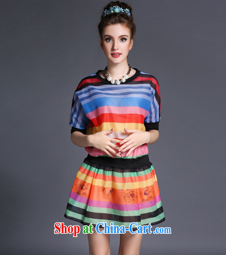 O'Neill could bring about 2015 in Europe and America, the female summer new thick mm stylish loose the code the waist stripes dress multi-colored XXL pictures, price, brand platters! Elections are good character, the national distribution, so why buy now enjoy more preferential! Health