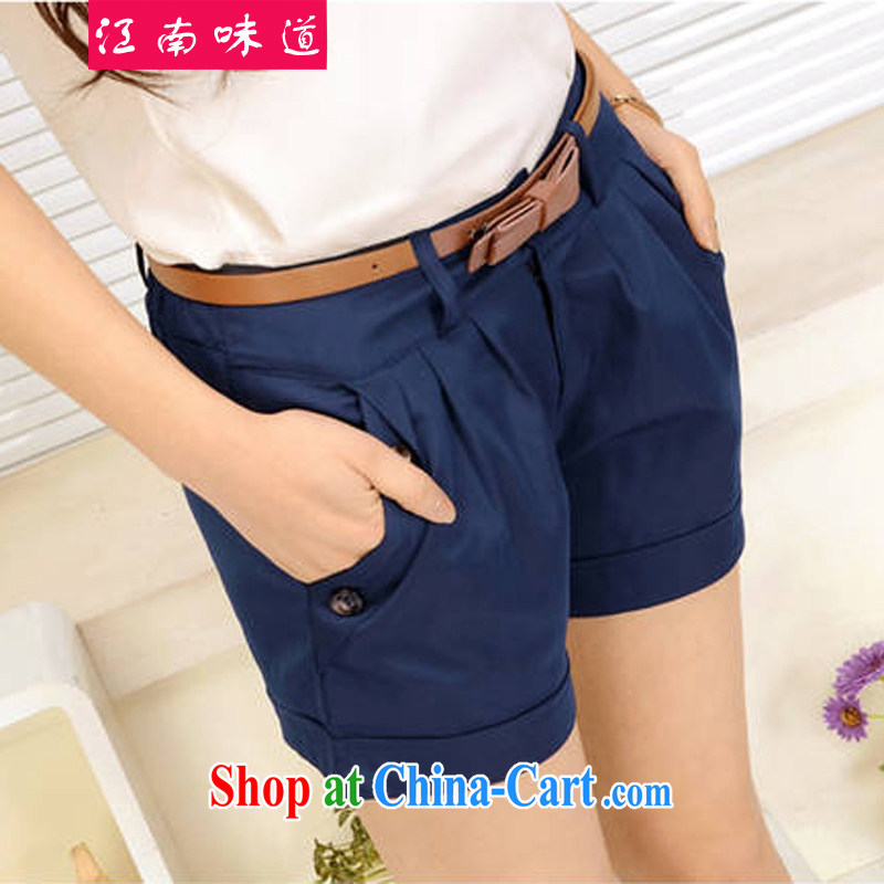 Gangnam-gu taste the code shorts girls summer thick sister summer Korean fat, female video thin, hot pants and indeed XL solid color shorts 007 deep card its color XXXL Gangnam, taste, and shopping on the Internet