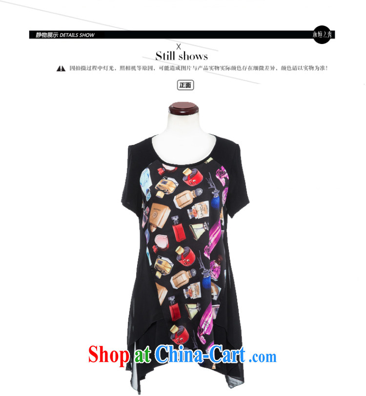 Eternal show the code women 2015 summer new, thick, thin graphics, T-shirt thick mm and indeed increase, women with stylish and classy Satin stamp loose T pension black 4XL pictures, price, brand platters! Elections are good character, the national distribution, so why buy now enjoy more preferential! Health