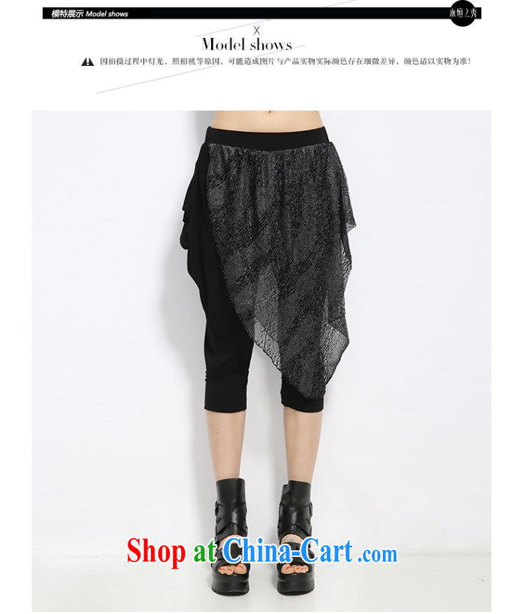 Eternal show the code female 7 pants thick sister 2015 summer new, thick, graphics thin, Korean loose lace thick mm casual women pants black 4 XL pictures, price, brand platters! Elections are good character, the national distribution, so why buy now enjoy more preferential! Health