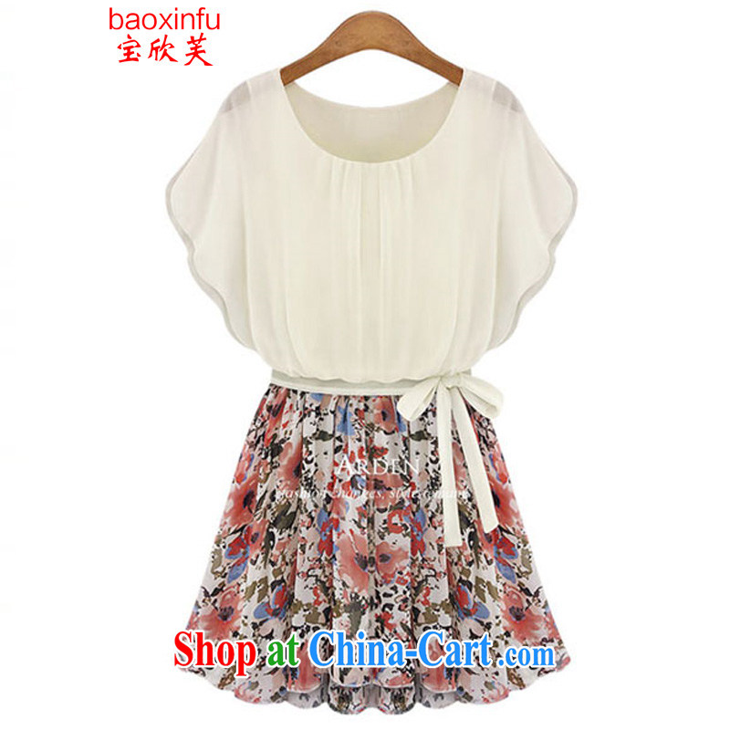 Baoxinfu summer 2015 in Europe and the Code thick MM stitching snow woven dresses women 5123 picture color XXXXXL