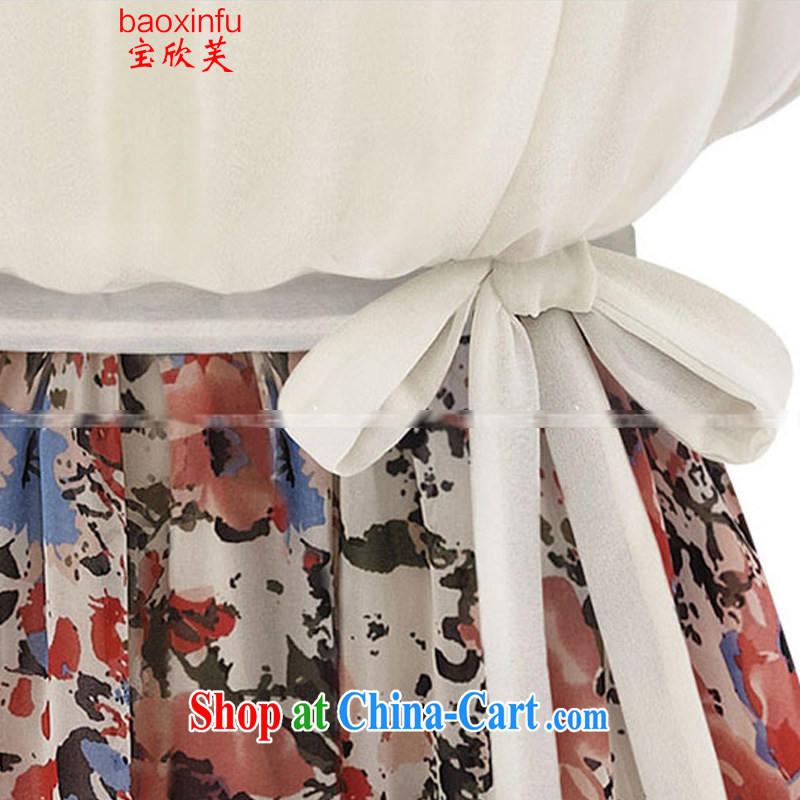 Baoxinfu summer 2015 in Europe and the Code thick MM stitching snow woven dresses women 5123 picture color XXXXXL, Baoxinfu, shopping on the Internet