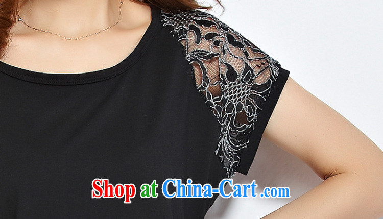 Morning would be 2015 summer new Korea and indeed XL women mm thick 100 cultivating ground graphics thin round-collar bat sleeves lace stitching T shirt T-shirt black 5 XL pictures, price, brand platters! Elections are good character, the national distribution, so why buy now enjoy more preferential! Health