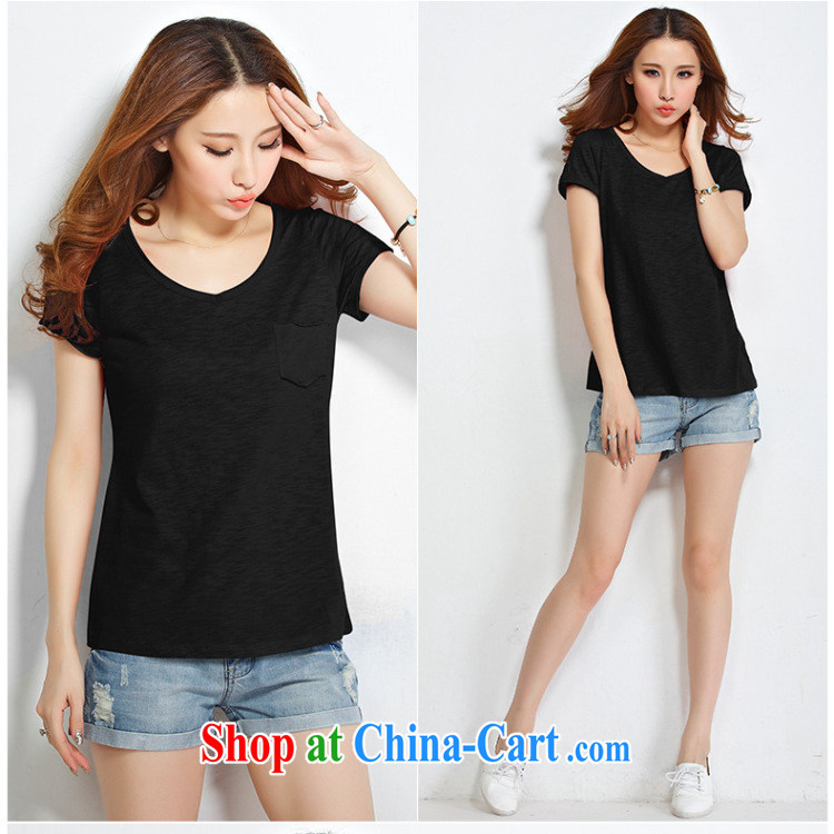 Morning would be 2015 summer new Korea and indeed XL women mm thick 100 cultivating ground graphics thin V collar short-sleeve pocket design cotton T shirt T-shirt pink 4XL pictures, price, brand platters! Elections are good character, the national distribution, so why buy now enjoy more preferential! Health