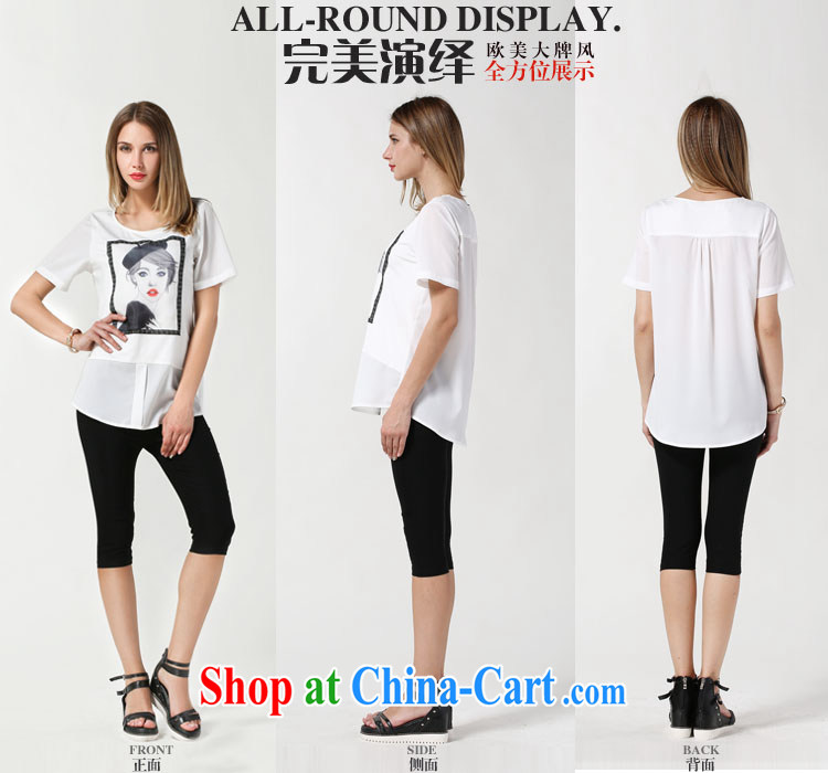 and the United States, would the Code women mm thick graphics thin 2015 summer new, popular in Europe and America personalized stamp, long, woven snow T shirt women T-shirt 3618 white XXXL pictures, price, brand platters! Elections are good character, the national distribution, so why buy now enjoy more preferential! Health