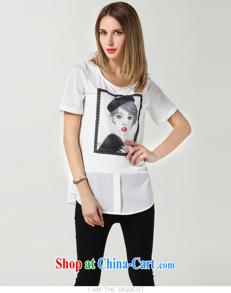 and the United States, would the Code women mm thick graphics thin 2015 summer new, popular in Europe and America personalized stamp, long, woven snow T shirt women T-shirt 3618 white XXXL pictures, price, brand platters! Elections are good character, the national distribution, so why buy now enjoy more preferential! Health