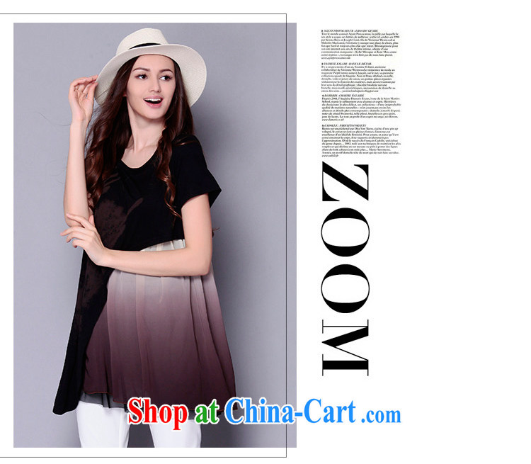 Connie's dream in Europe and America, the female summer 2015 new thick mm stylish stitching short-sleeved loose snow woven dresses J 218 - 1 white XXXXXL pictures, price, brand platters! Elections are good character, the national distribution, so why buy now enjoy more preferential! Health