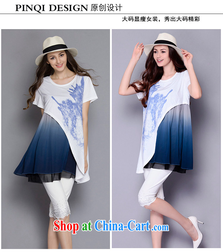 Connie's dream in Europe and America, the female summer 2015 new thick mm stylish stitching short-sleeved loose snow woven dresses J 218 - 1 white XXXXXL pictures, price, brand platters! Elections are good character, the national distribution, so why buy now enjoy more preferential! Health