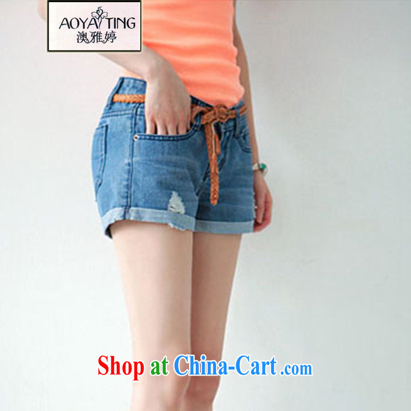o Ya-ting new summer, and indeed increase, female fat mm video gaunt waist jeans girl hot pants personalized photo color 4 XL recommends that you 160 - 180 jack, O Ya-ting (aoyating), online shopping
