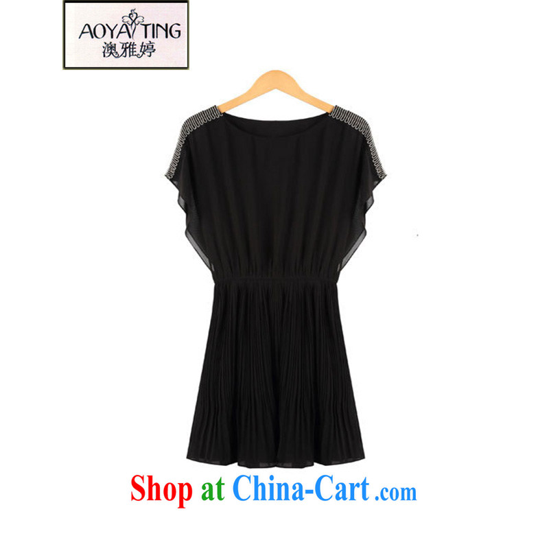 o Ya-ting 2015 New, and indeed increase, female summer thick mm video thin ice woven short-sleeved dresses female black 5 XL recommends that you 175 - 200 jack, O Ya-ting (aoyating), online shopping