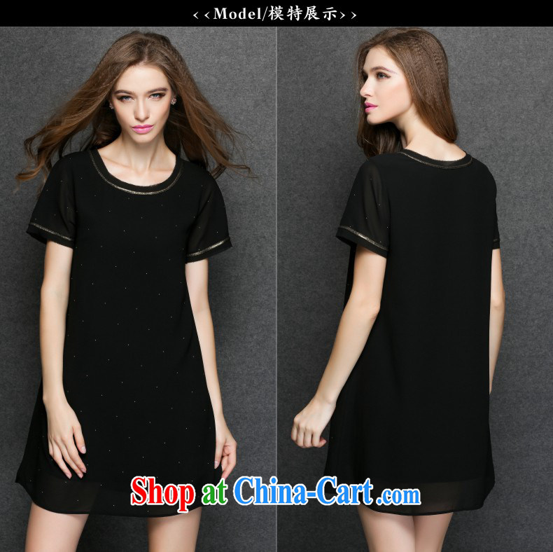 The silk, honey XL girls thick MM graphics thin 2015 summer beauty loose snow woven dresses ZZ 3376 black 2 XL (135 jack - 149 Jack through) pictures, price, brand platters! Elections are good character, the national distribution, so why buy now enjoy more preferential! Health