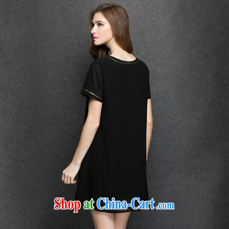 The silk, honey XL girls thick MM graphics thin 2015 summer beauty loose snow woven dresses ZZ 3376 black 2 XL (135 jack - 149 jack wear), the population, honey, and shopping on the Internet