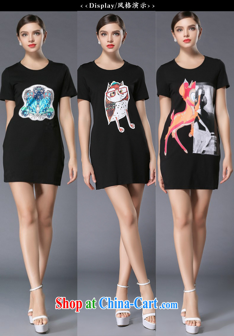 The silk, honey XL girls thick MM graphics thin 2015 summer cartoon stamp beauty dresses ZZ 3362 owl 4 XL (165 jack - 180 Jack through) pictures, price, brand platters! Elections are good character, the national distribution, so why buy now enjoy more preferential! Health