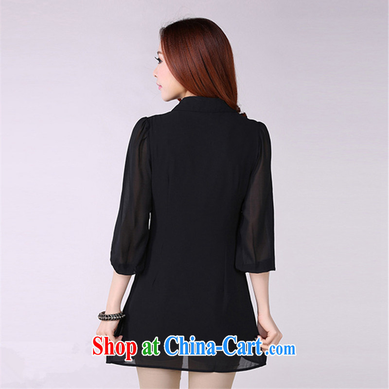 Find Cayman 2015 new, larger female 5 XL loose video thin lace snow woven shirts 1609 black 4XL, find Cayman, shopping on the Internet