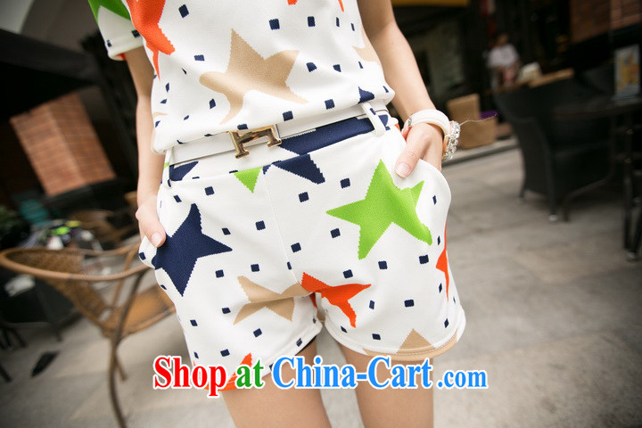 hamilton 2015 summer new Korean female fashion 5 star t-shirt + shorts set the belt blue are code pictures, price, brand platters! Elections are good character, the national distribution, so why buy now enjoy more preferential! Health