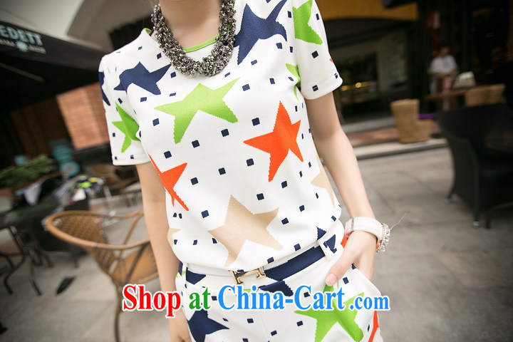 hamilton 2015 summer new Korean female fashion 5 star t-shirt + shorts set the belt blue are code pictures, price, brand platters! Elections are good character, the national distribution, so why buy now enjoy more preferential! Health