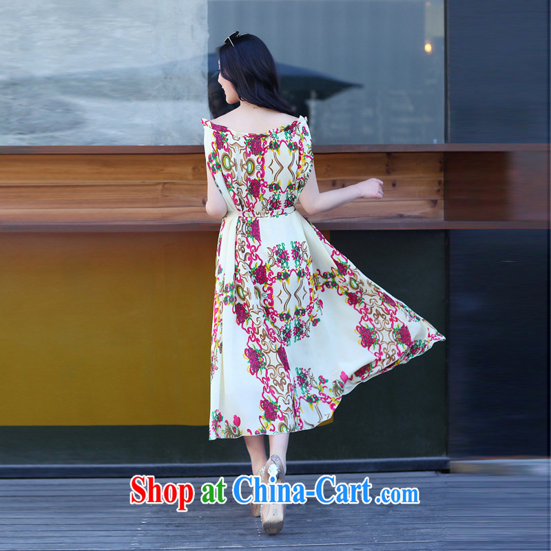 The Ju-Yee Nga new summer 200 Jack thick sister graphics thin bohemian floral large, female snow woven dresses RJ 9266 black large flowers are code, the Ju-yee Nga, shopping on the Internet