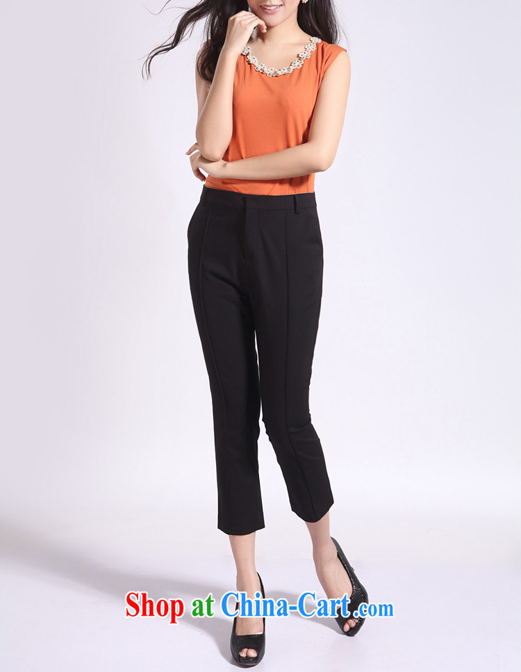 Crescent sets the code women 2015 spring and summer maximum number 9 pants summer thin thick mm leisure large, high-waist pants black 29 pictures, price, brand platters! Elections are good character, the national distribution, so why buy now enjoy more preferential! Health