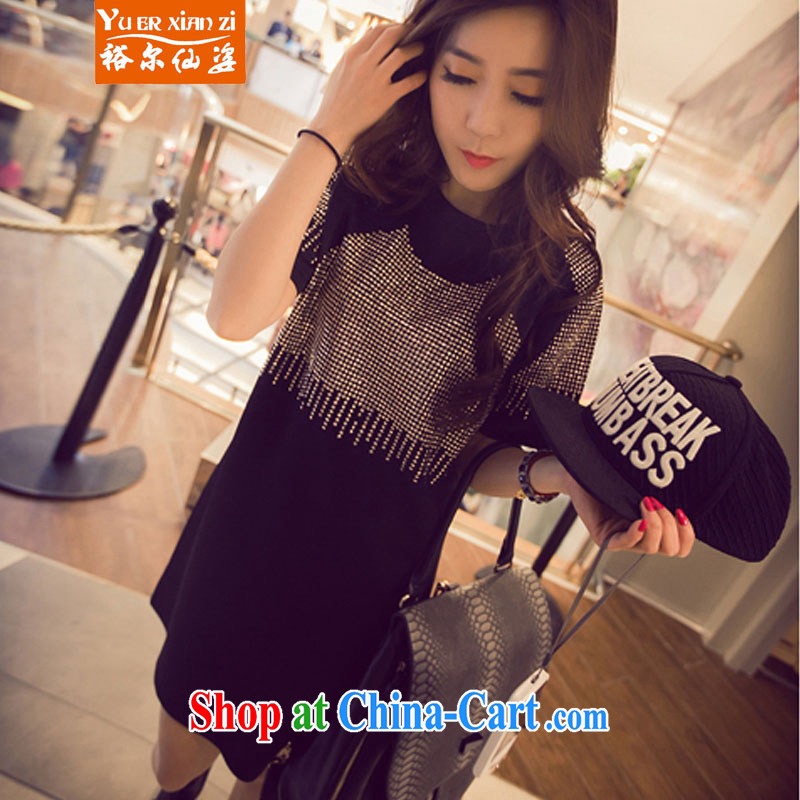 Yu's Sin City 2015 summer new, indeed the XL video thin dresses, long T pension female black 3 XL recommends that you 160 - 200 jack, Yu, for sin (yuerxianzi), online shopping