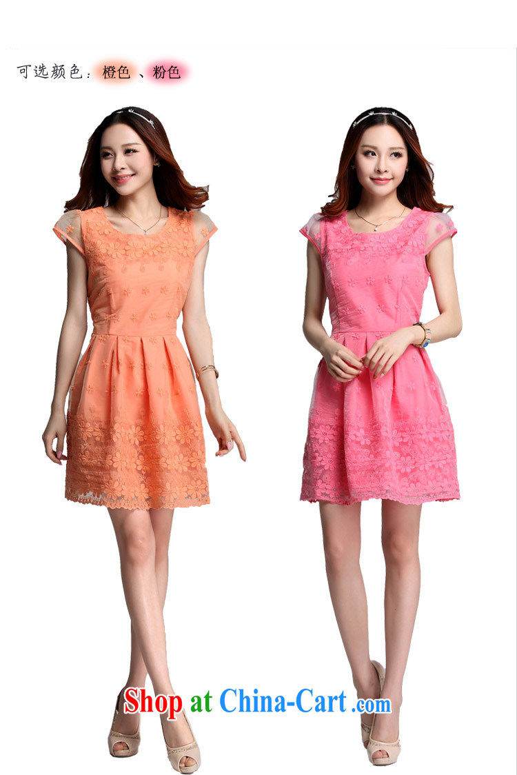 Optimize m Beauty package mail delivery the obesity mm dresses 2015 summer hot new upscale European root 4, embroidery the code dress orange 4 XL for 165 - 185 Jack pictures, price, brand platters! Elections are good character, the national distribution, so why buy now enjoy more preferential! Health